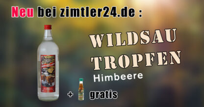 Wildsau-Tropfen Himbeere Rundhalsflasche - 1,0 Liter – Bild 2